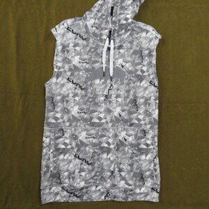 Ecko Unlimited Function XL Sleeveless Gray White Tank Vest Hoodie Streetwear